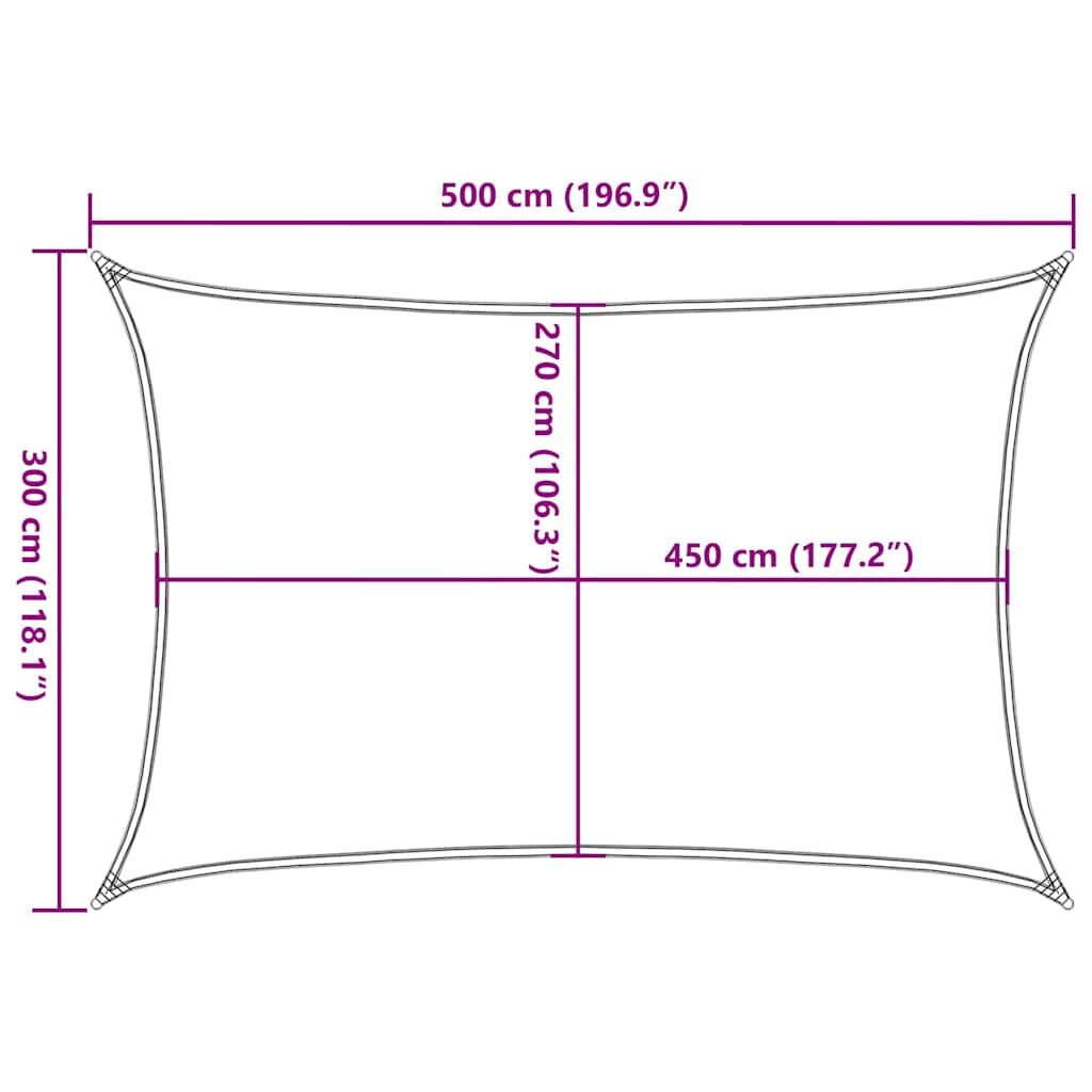 Vidaxl Toldo De Vela Rojo Hdpe 160 G/m² 3x5 M_2