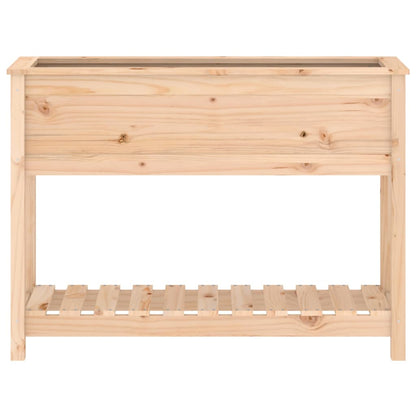 Jardinera Con Estante Madera Maciza De Pino 111,5x34,5x81 Cm_4