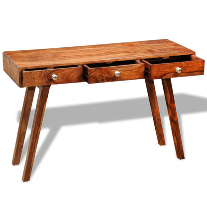 Mesa Consola Con 3 Cajones Madera Maciza Sheesham 76 Cm_0
