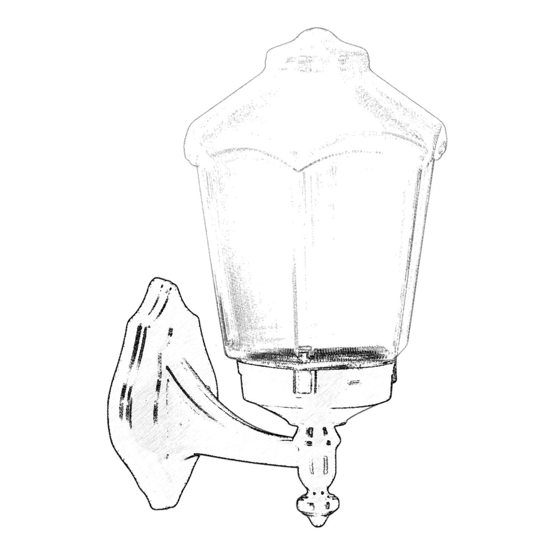 Aplique De Pared Para Exterior, Abs , Negro, 25x20x34, Casquillo E 27 Max 60 W