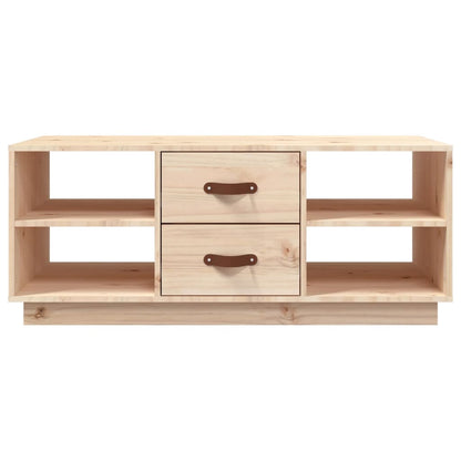Mesa De Centro De Madera Maciza De Pino 100x50x41 Cm_4