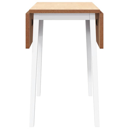 Mesa De Comedor De Madera Maciza De Caucho Blanco_4