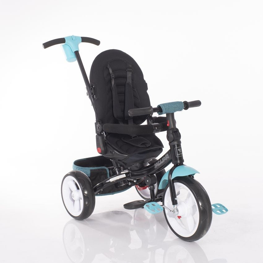 Triciclo Evolutivo Jaguar Con Capota , Asiento Giratorio 360º Y Ruedas Eva Red Black Luxe_3