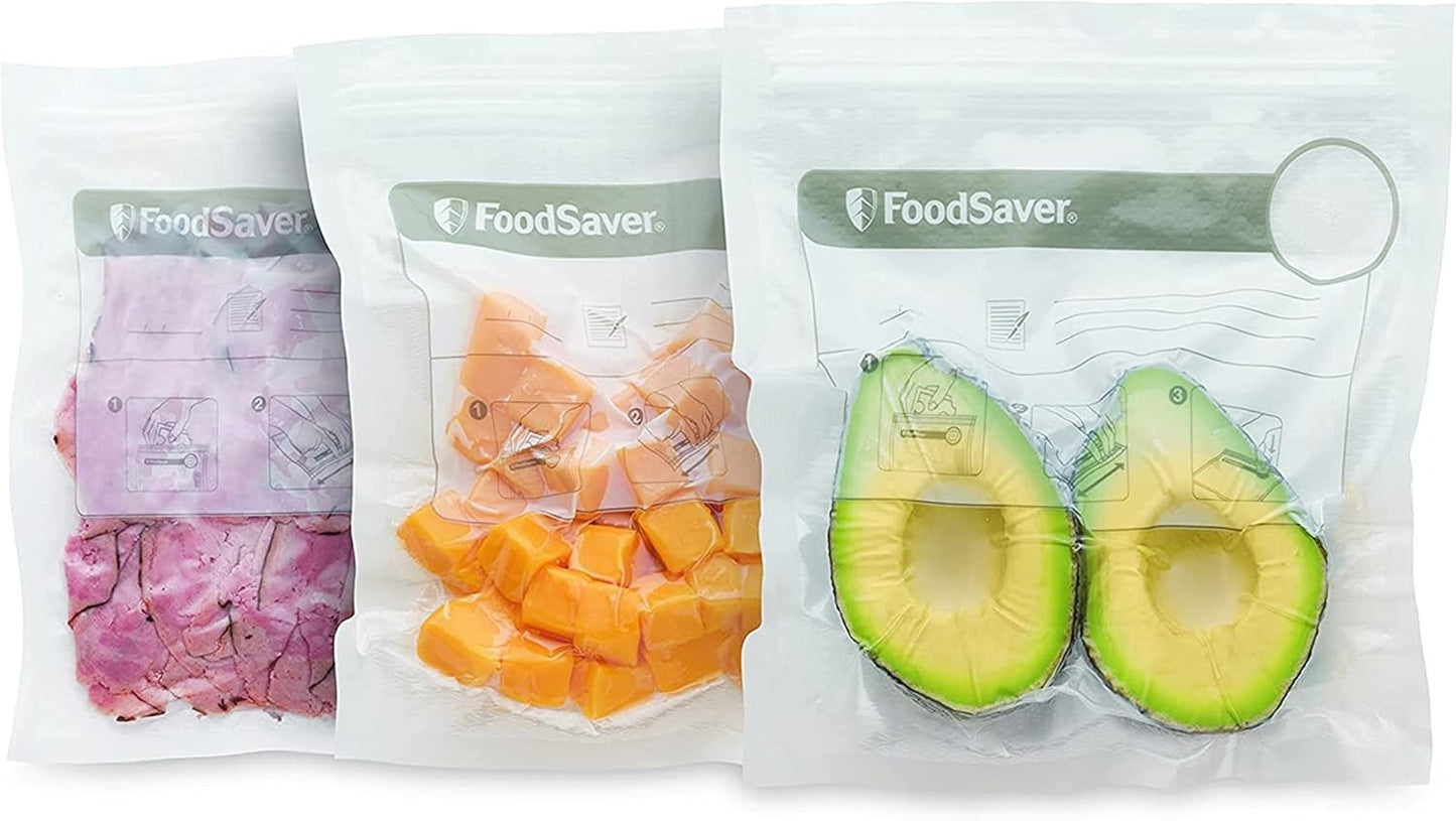 Bolsas para envasador al vacío con cierre tipo zip 0,95L FVB015X Foodsaver 26 uds