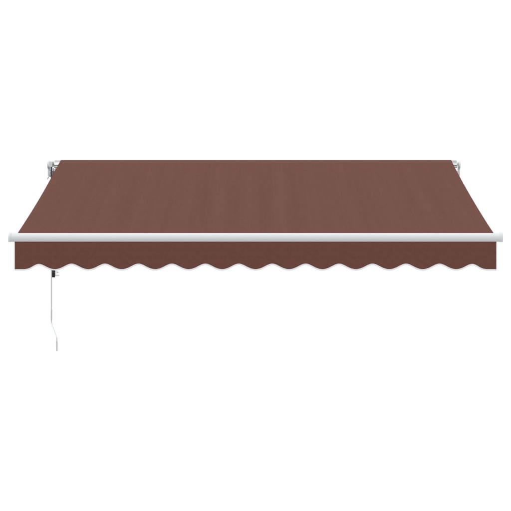 Toldo Retráctil Automático Con Luces Led Marrón 350x250 Cm_3