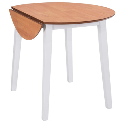 Mesa De Hojas Abatibles Redonda Mdf Blanca_2