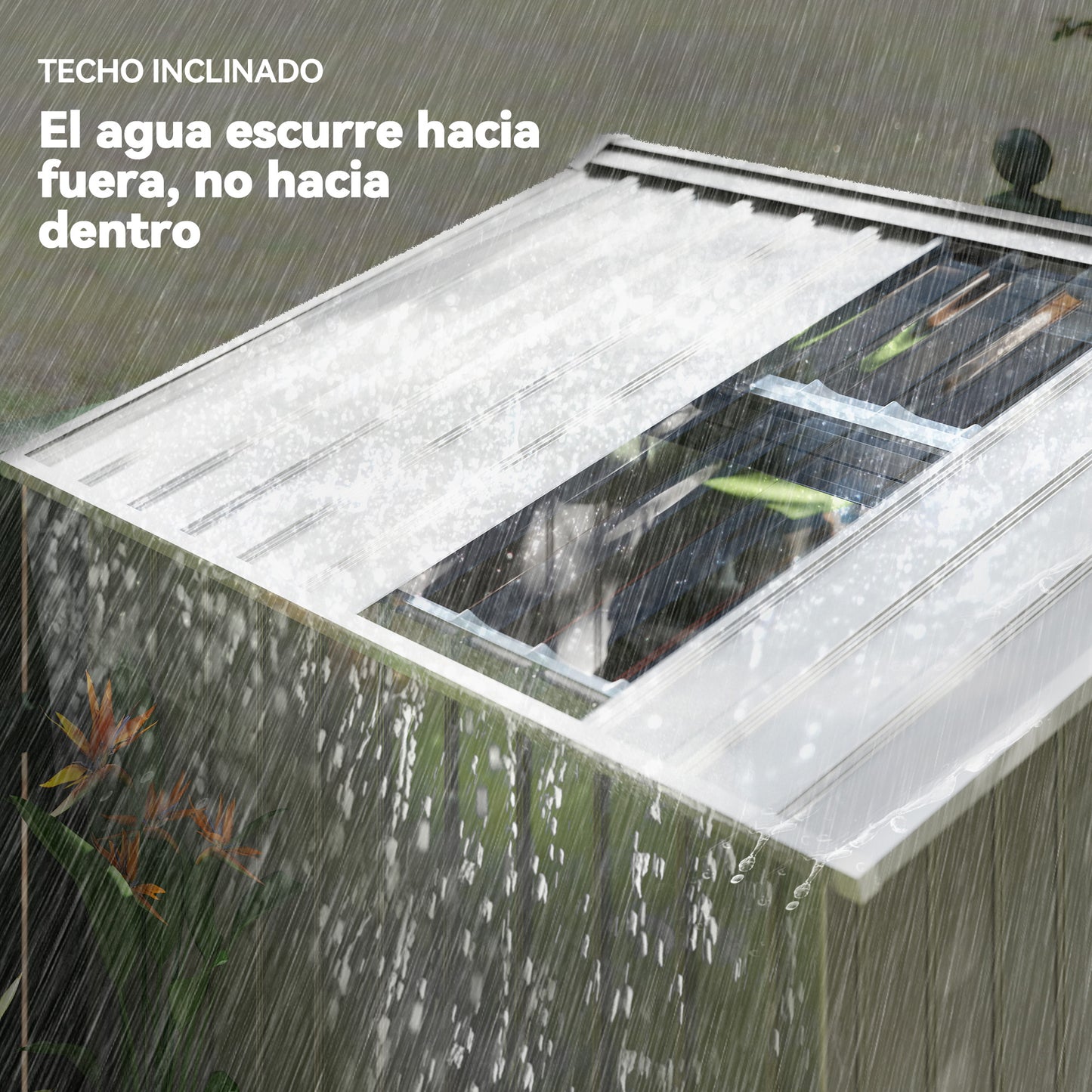 Outsunny Caseta De Jardín 213x130x185 Cm Con 2 Puertas Correderas Y 4 Ventanas_3
