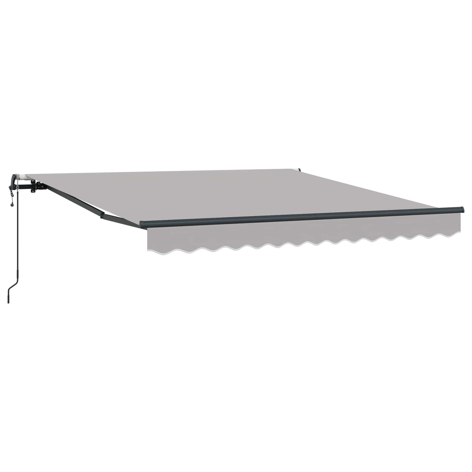 Toldo Retráctil Gris Claro 300 X 250 Cm Tela Y Aluminio_0