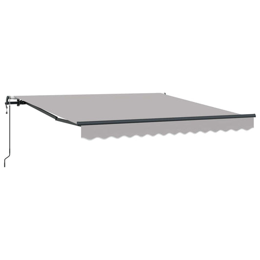 Toldo Retráctil Gris Claro 300 X 250 Cm Tela Y Aluminio_0
