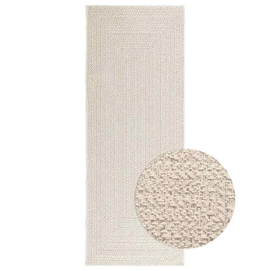 Vidaxl Alfombra Zizur Apariencia Yute Interior Exterior Crema 80x200cm_0