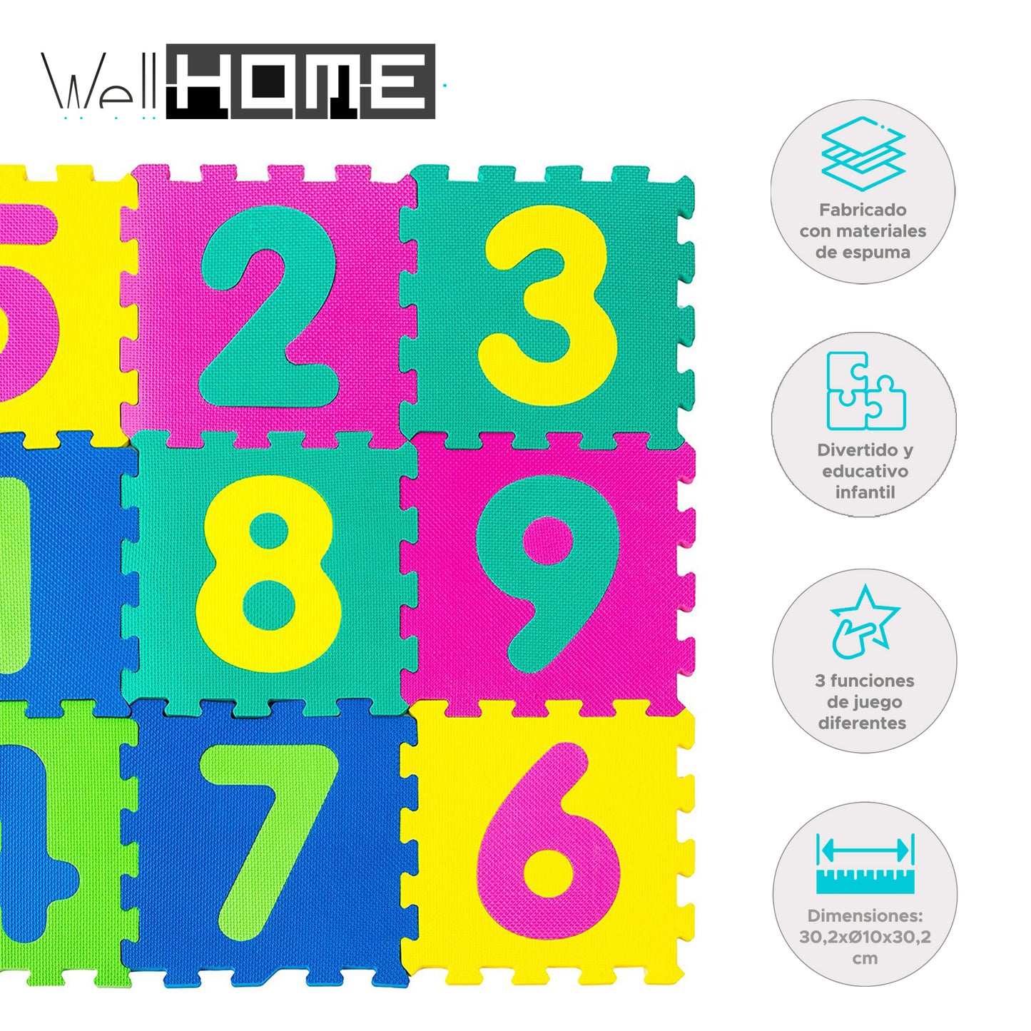 Wellhome Alfombra Infantil Con Espuma Para Niños
