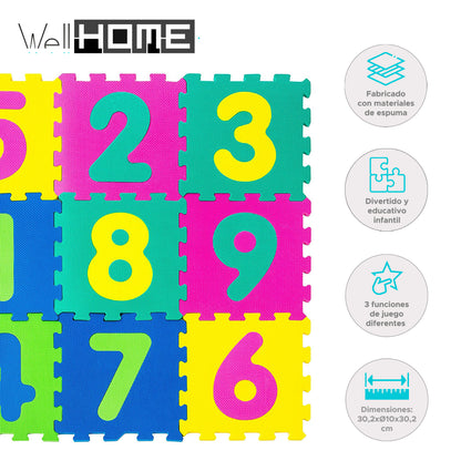 Wellhome Alfombra Infantil Con Espuma Para Niños