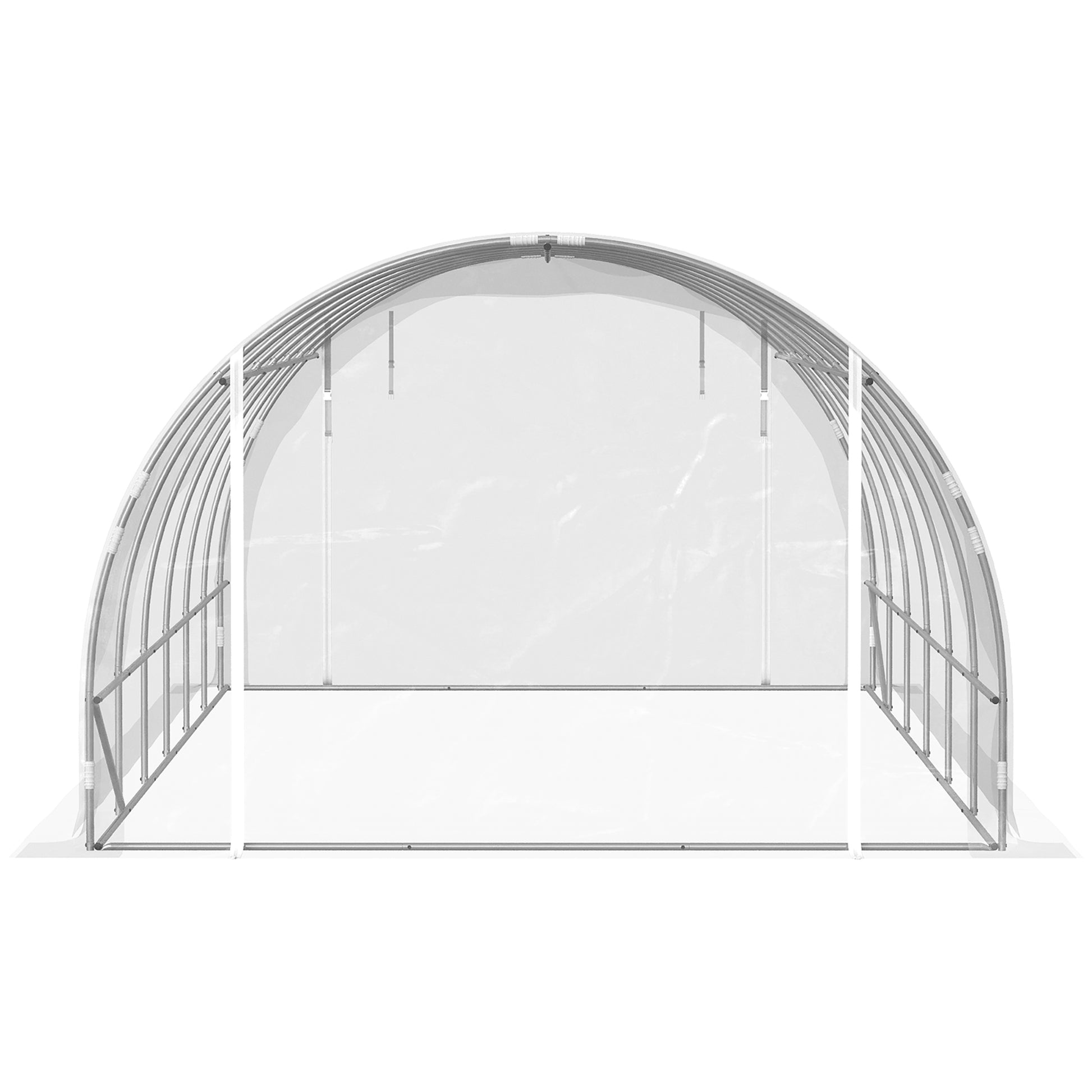 Outsunny Invernadero De Túnel 6x3x2 M Con 2 Puertas Enrollables Transparente_3