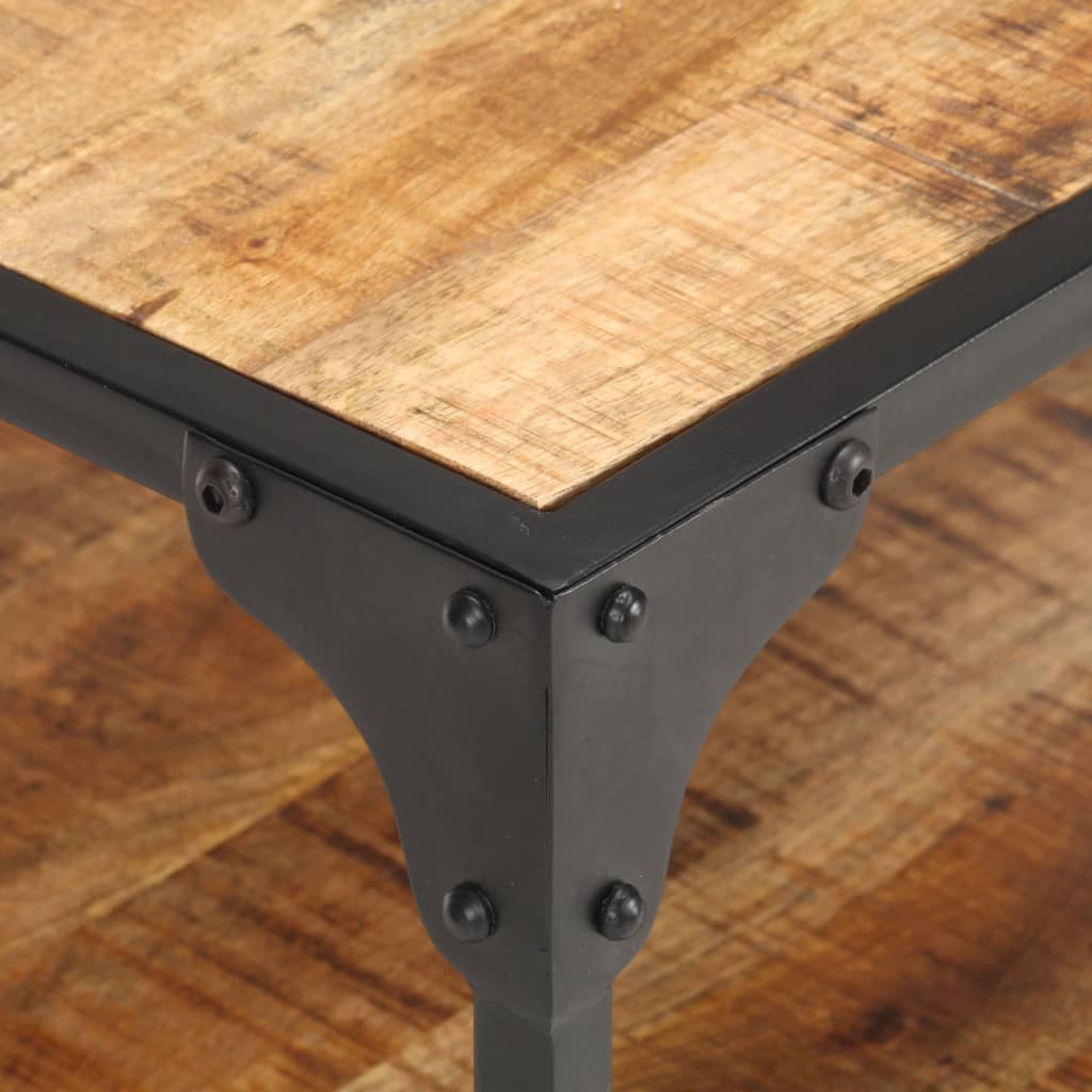 Mesa De Centro De Madera Maciza De Mango 60x60x35 Cm_2