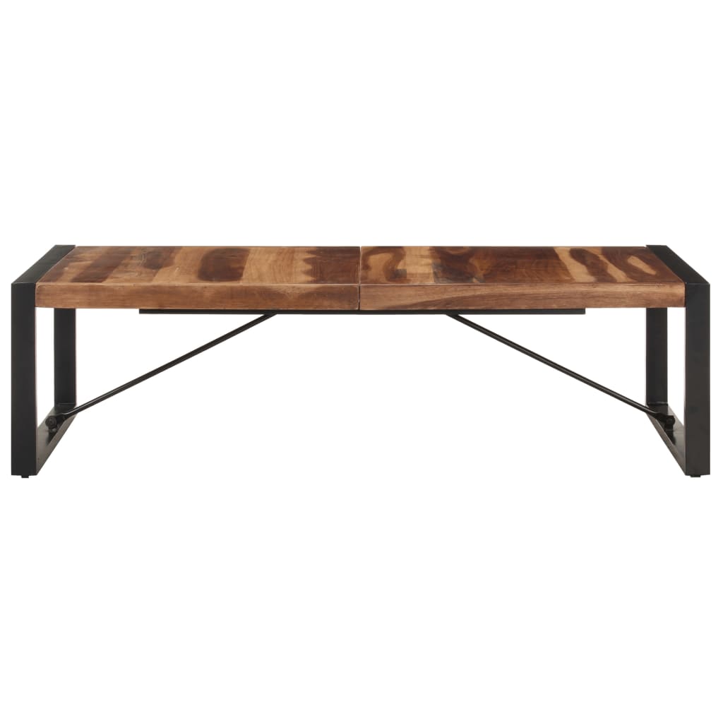 Mesa De Centro De Madera Maciza 140x70x40 Cm_0