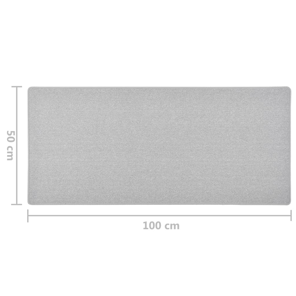Vidaxl Alfombra De Pasillo Gris Claro 50x100 Cm_2