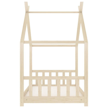 Vidaxl Estructura De Cama Infantil De Madera Maciza De Pino 70x140 Cm_4