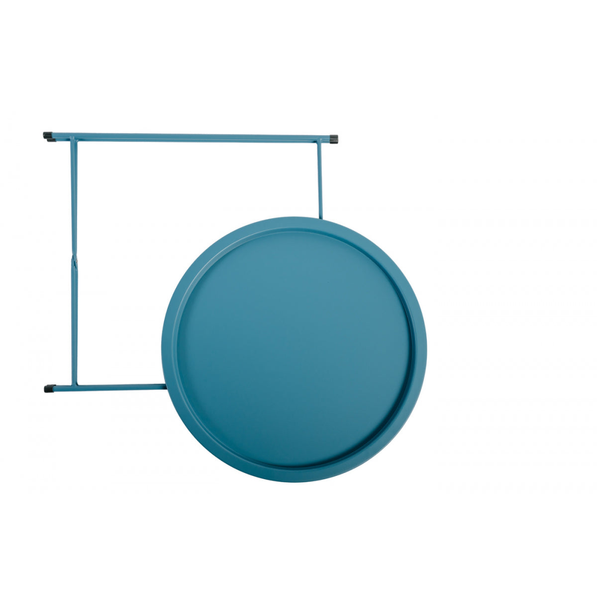 Mesa Auxiliar Plegable, Mesa De Jardín Plegable De Acero Azul 46x52cm- Mobiliario De Jardín_1