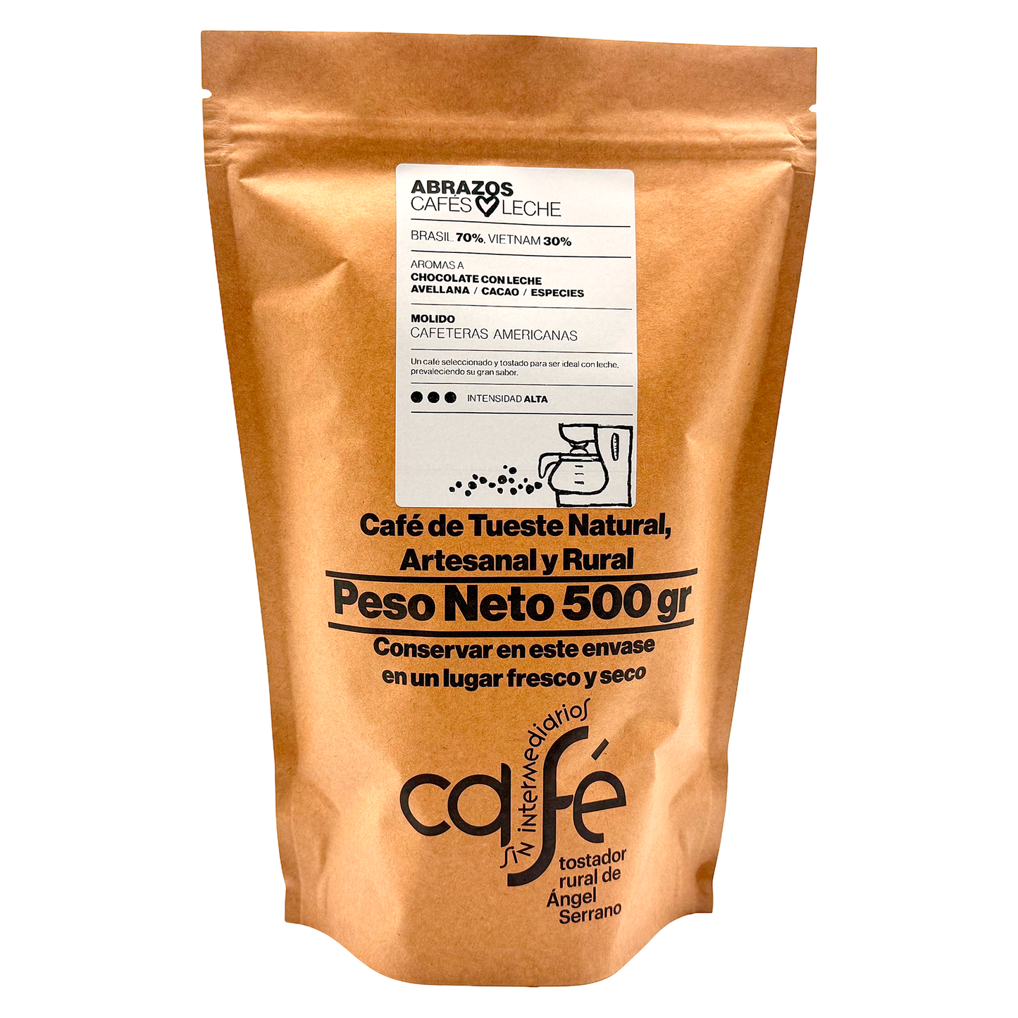 Cafe Sin Intermediarios Café Brasil Abrazos Molido Americana 500 G_0