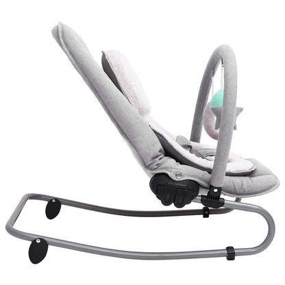 Vidaxl Hamaca Mecedora Para Bebés De Acero Gris Claro_3