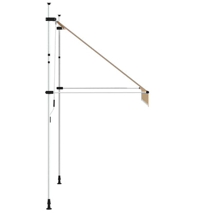 Toldo Manual Retráctil 200 Cm Naranja Y Blanco A Rayas_3