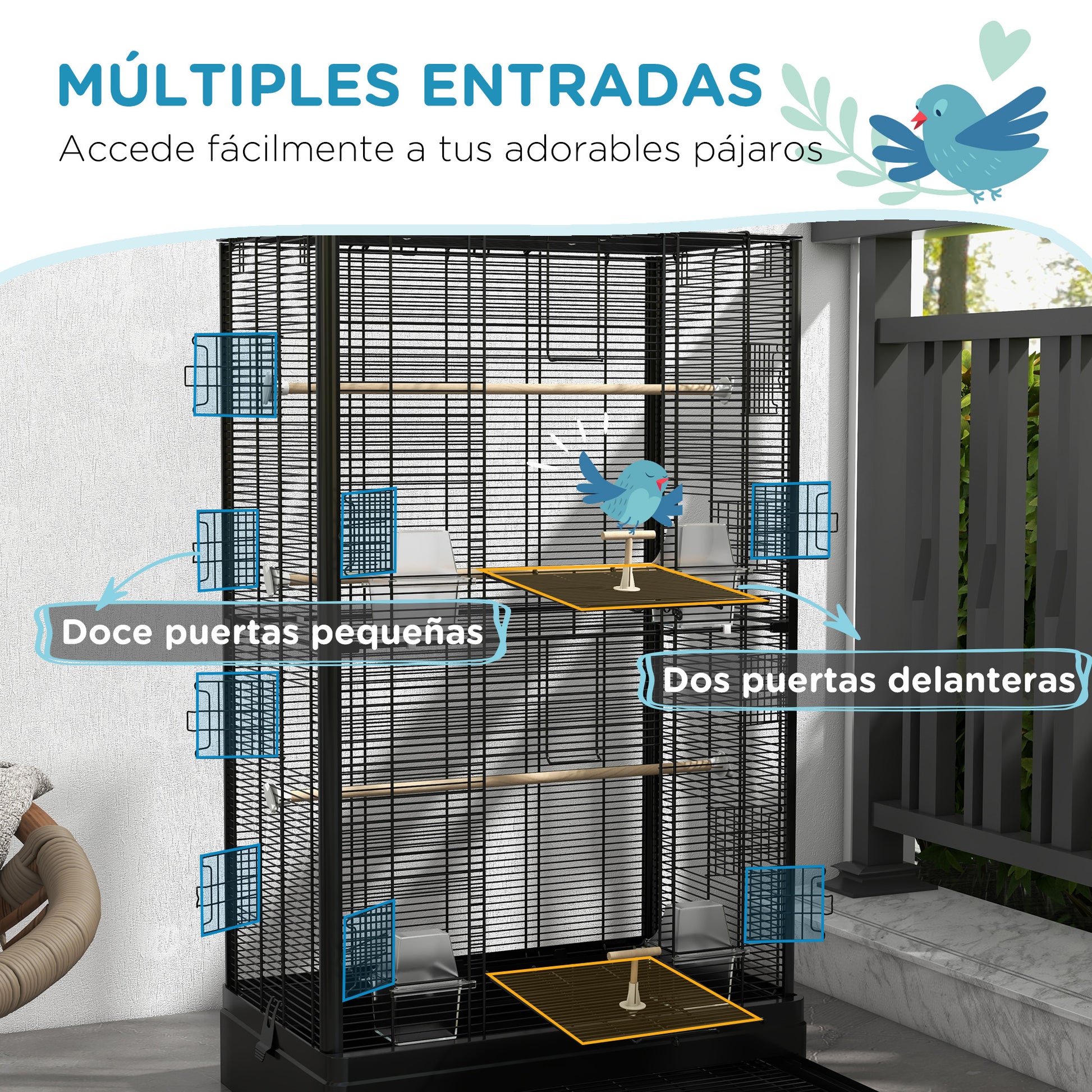Pawhut Jaula Para Pájaros 61x36_4