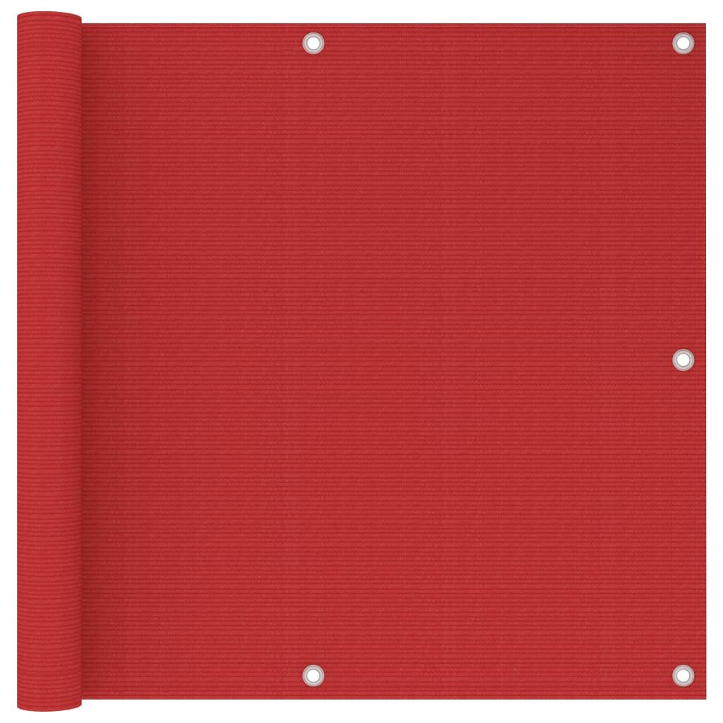 Vidaxl Toldo Para Balcón Hdpe Rojo 90x300 Cm_0