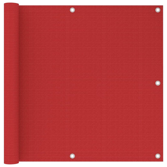 Vidaxl Toldo Para Balcón Hdpe Rojo 90x300 Cm_0