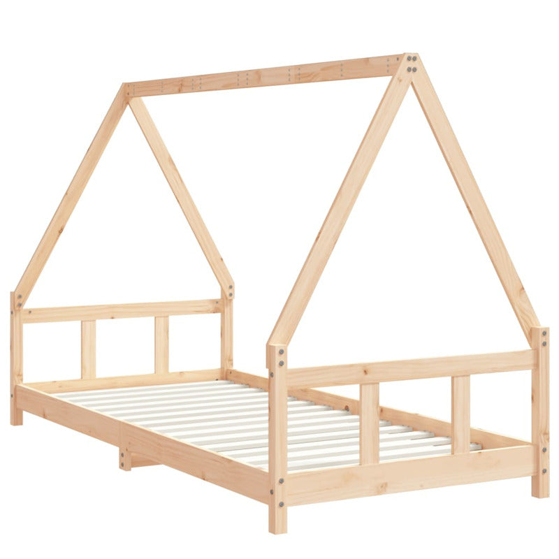 Vidaxl Estructura De Cama Para Niños Madera Maciza De Pino 90x200 Cm_5