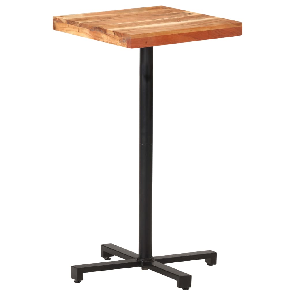 Mesa Alta De Bar Cuadrada Madera De Acacia Maciza 50x50x110 Cm_4