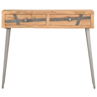 Mesa Consola De Madera Maciza De Acacia 90x30x75 Cm_0