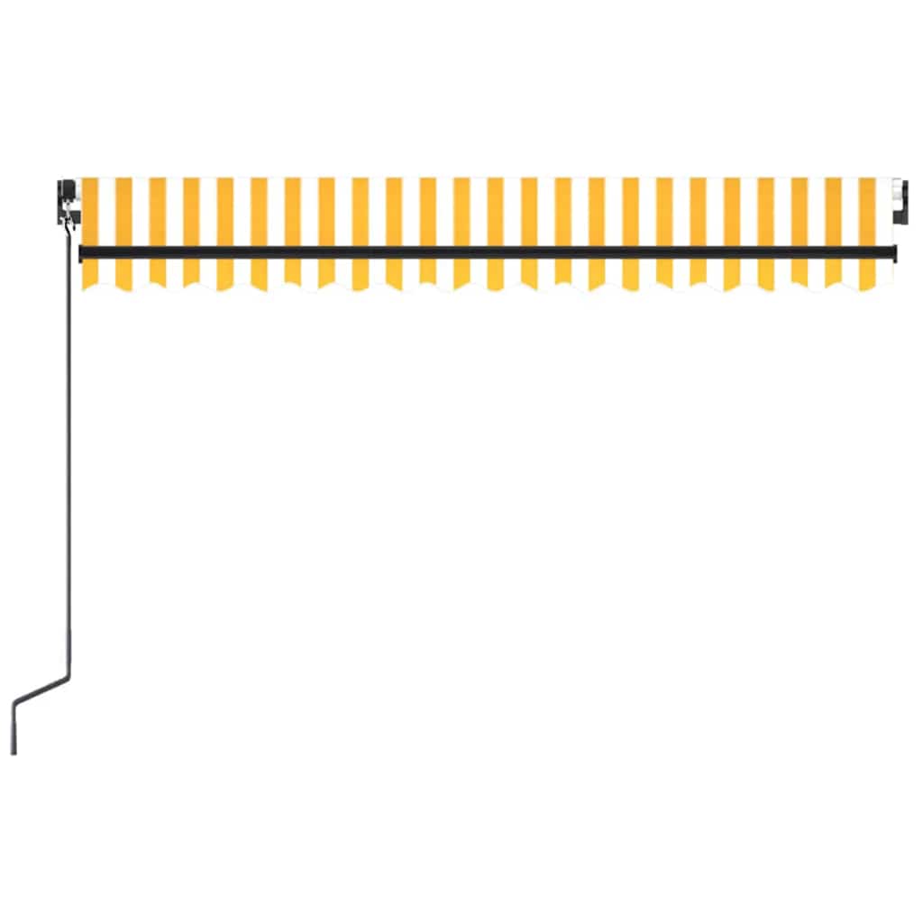 Toldo Manual Retráctil Con Led Amarillo Y Blanco 450x300 Cm_3