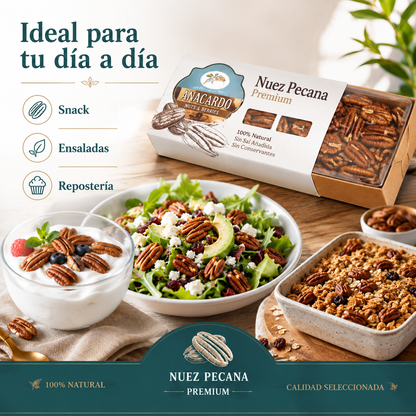 Mitades De Nuez Pecana Mantecosa - Envasadas Al Vacío - 600g | Fruto Seco Ecológico Premium, Snack Vegano Natural_3