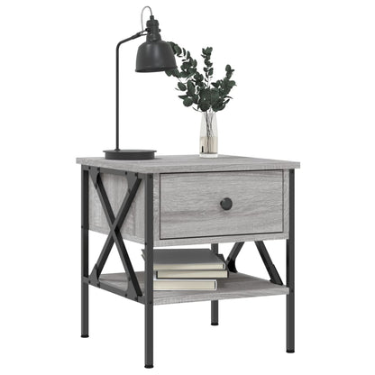 Mesita De Noche 2 Uds Madera Ingeniería Gris Sonoma 40x42x45 Cm_1