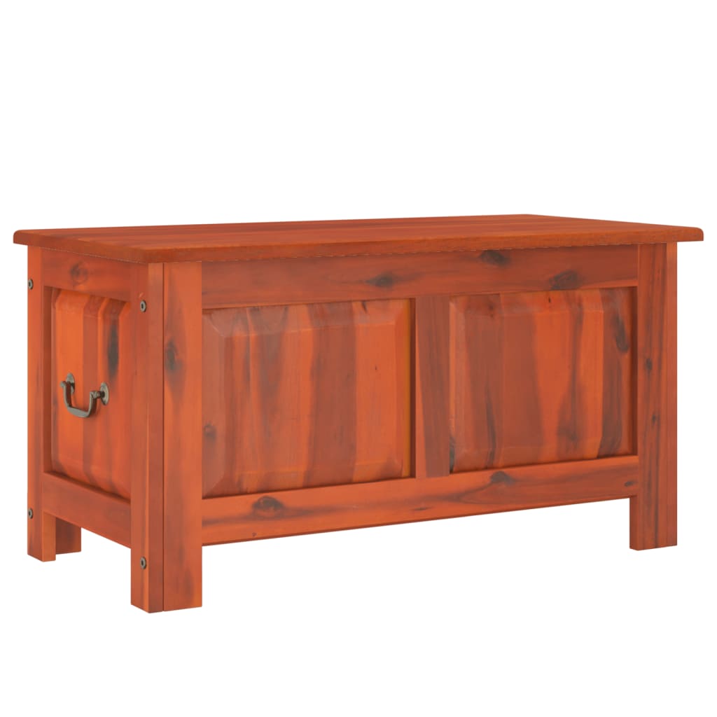 Baúl De Almacenamiento Con Tapa Madera Maciza De Acacia Marrón_1
