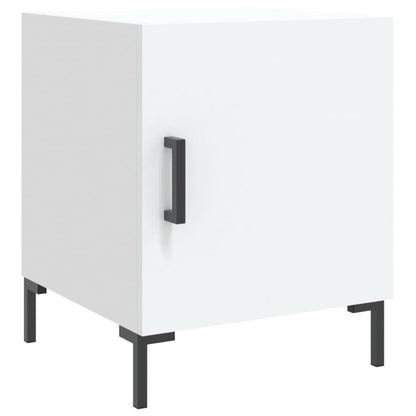 Mesitas De Noche 2 Uds Madera De Ingeniería Blanco 40x40x50 Cm_1