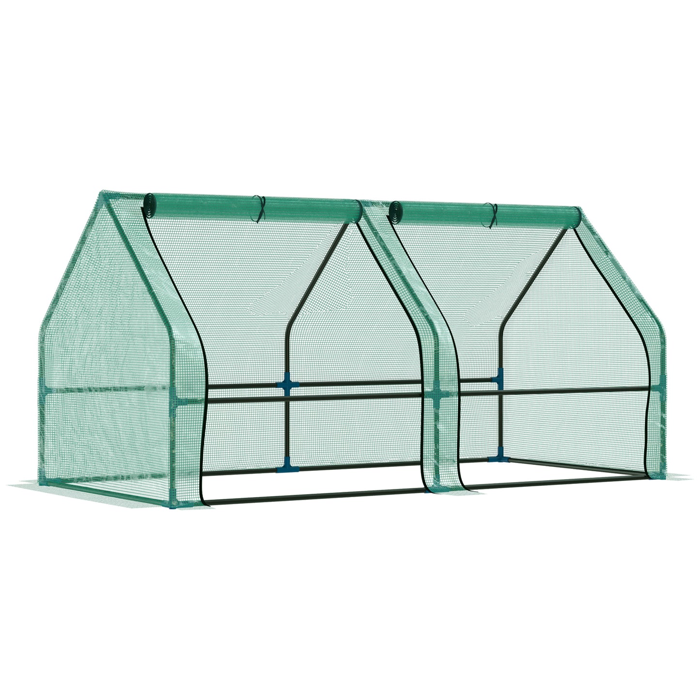 Outsunny Invernadero De Jardín 180x90x90 Cm Acero Con 3 Ventanas Cultivoplantas_0