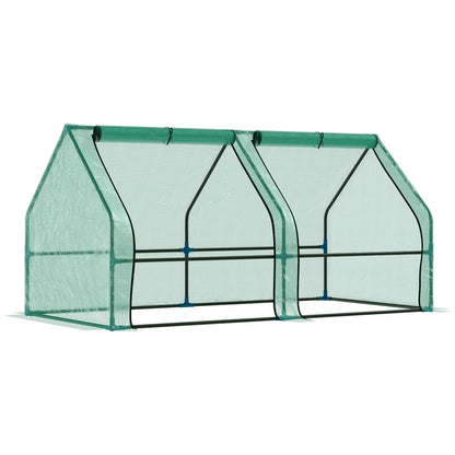Outsunny Invernadero De Jardín 180x90x90 Cm Acero Con 3 Ventanas Cultivoplantas_0