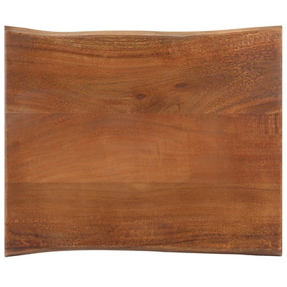 Mesa Auxiliar Madera Acacia Y Hierro Fundido Marrón 45x35x49 Cm_3