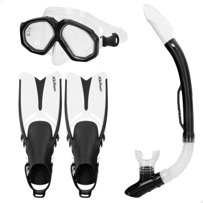 Aqua Sport Set Gafas De Buceo Adulto C/tubo Y Aletas T.42,5-47_0