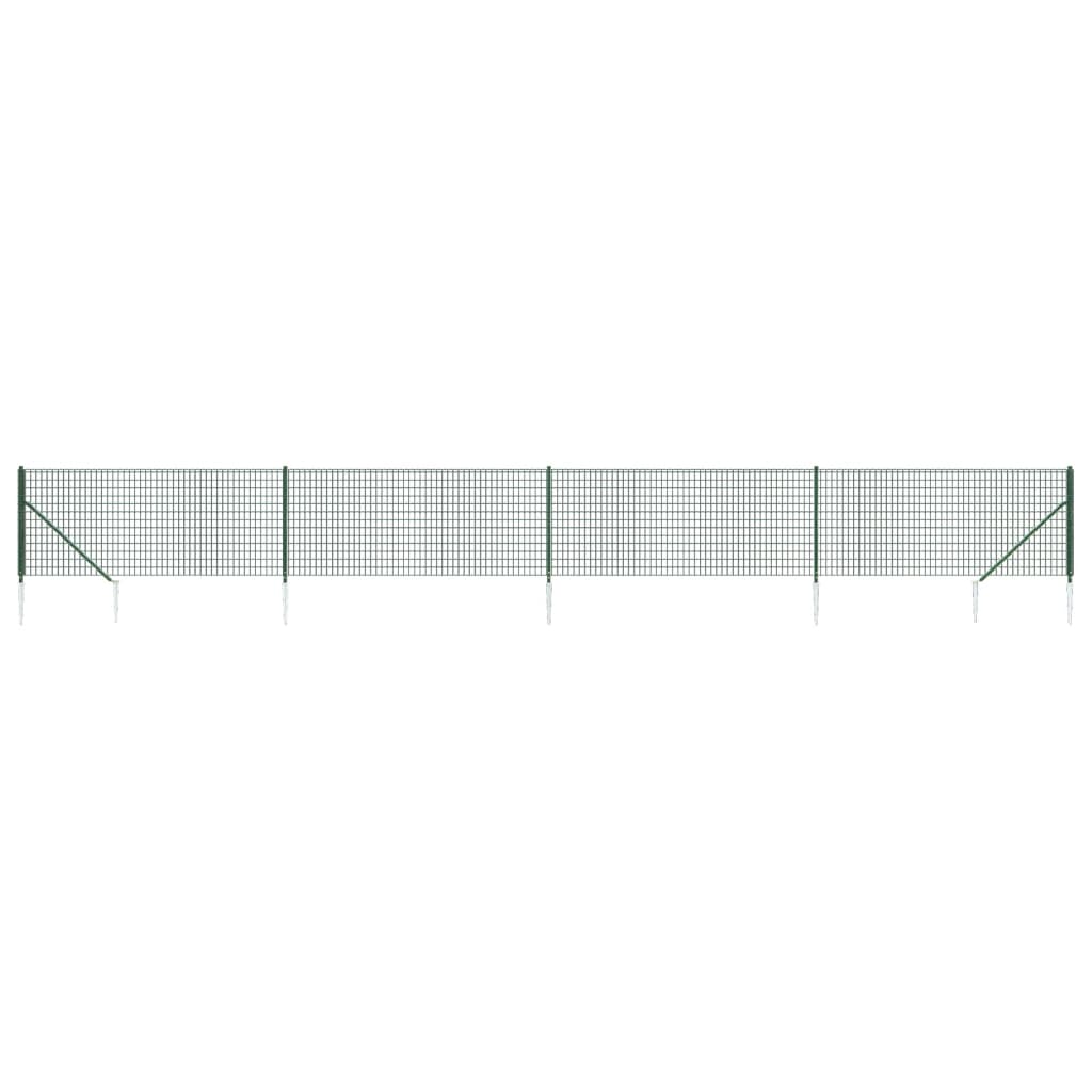 Cerca De Alambre Con Pinchos De Anclaje Verde 0,8x10 M / Vetonek_0