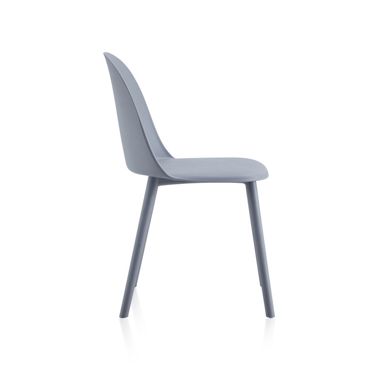 Pack 4 Sillas De Comedor Sabra Polipropileno, Gris, 48 X 80,5 X 45_5