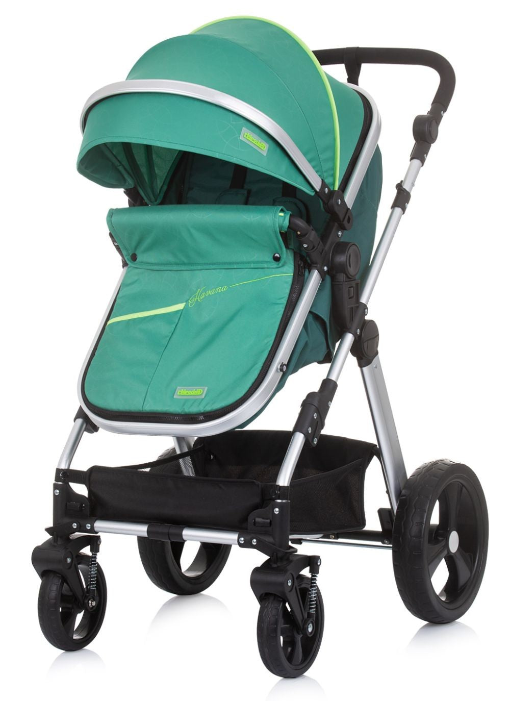 Carrito De Bebé Havana Dúo Convertible Hasta 22 Kg Con Bolso Y Mosquitera Aloe_2
