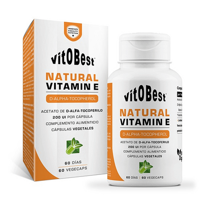 Natural Vitamin E - 60 Cápsulas - Vitamina E - Vitobest_0