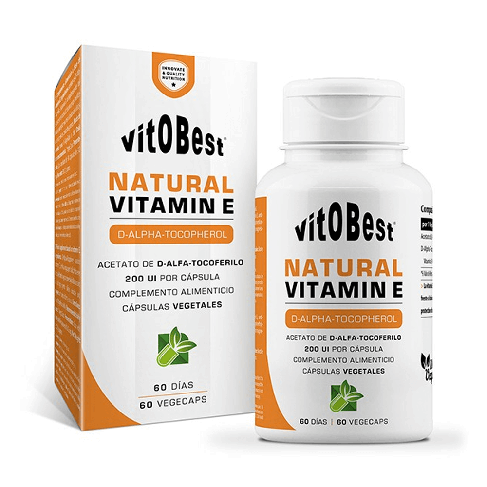 Natural Vitamin E - 60 Cápsulas - Vitamina E - Vitobest_0
