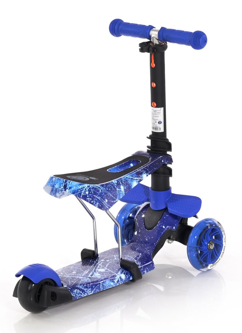 Patinete Infantil Con Asiento Smart Blue Cosmos_1