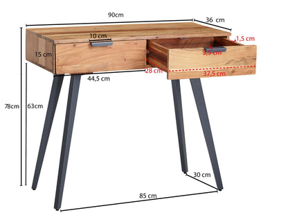 Consola En Acacia 90 X 78 X 36 Cm_3