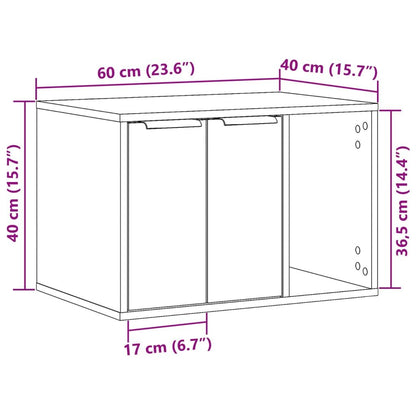 Vidaxl Mueble Arenero Para Gatos Madera Envejecida 60x40x40 Cm_2