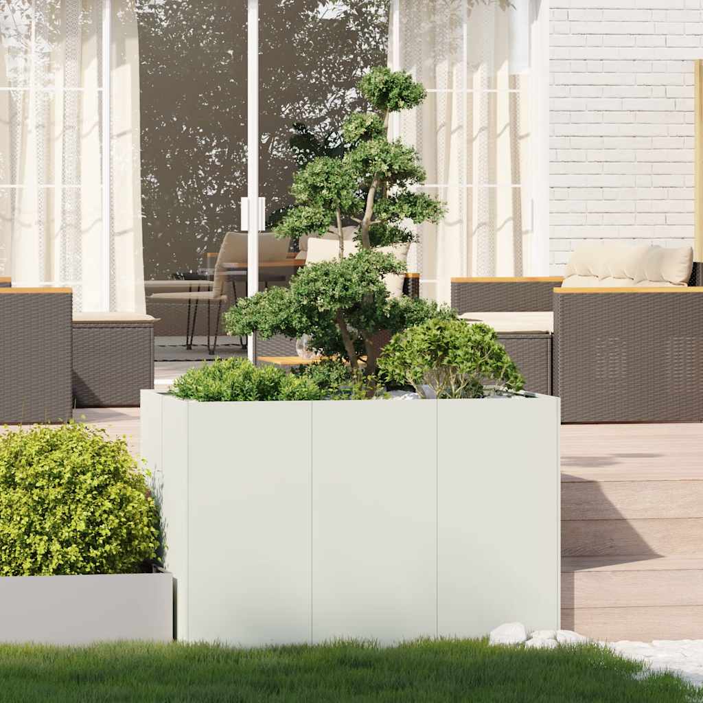 Jardinera Acero Blanco 120x80x80 Cm_2