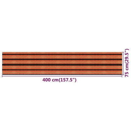 Vidaxl Toldo Para Balcón Hdpe Multicolor 75x400 Cm_4